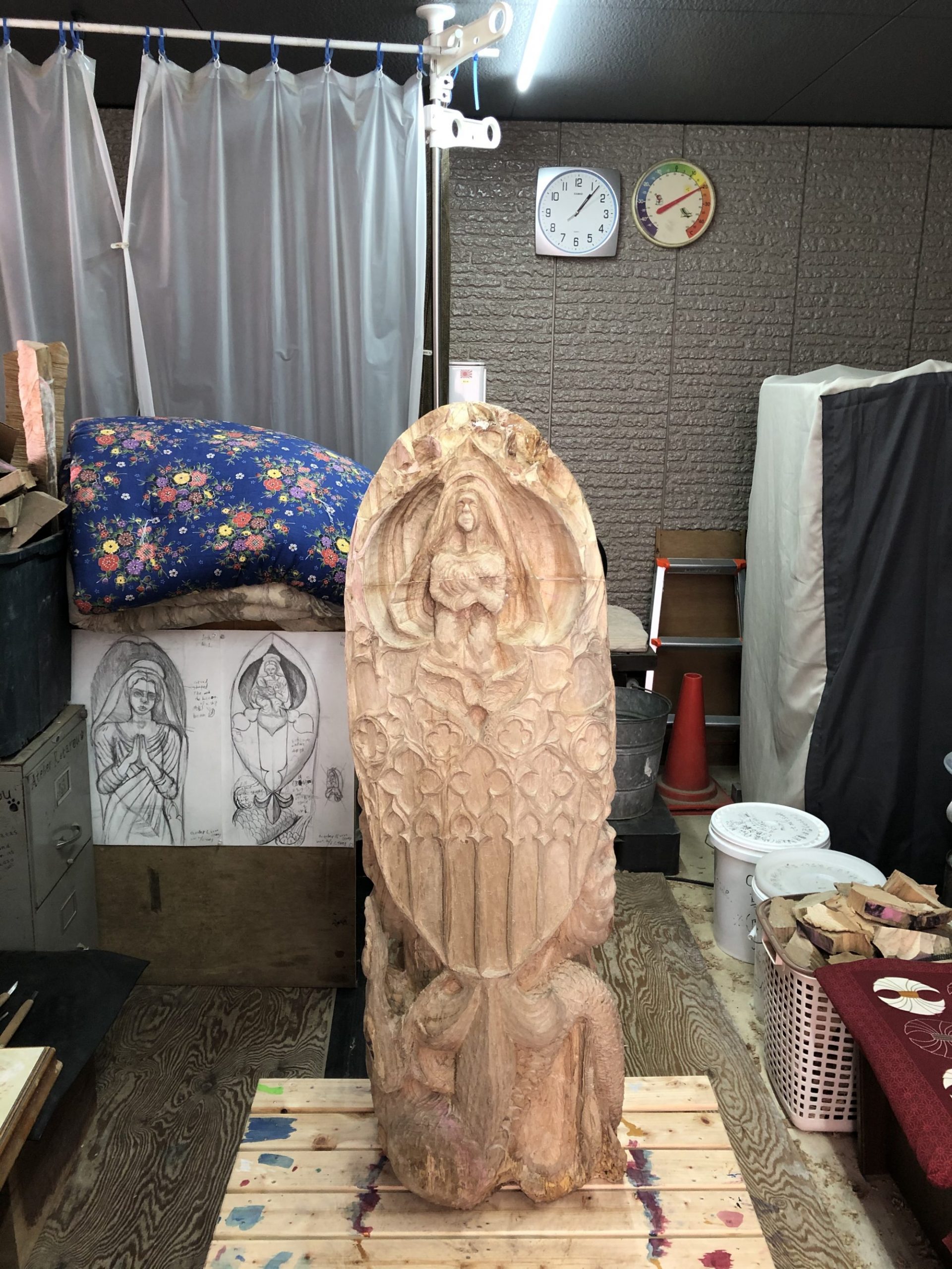 再販開始精彫り木製彫刻 置物 工芸品 飾り物 彫刻・オブジェ