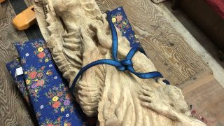 木彫作品の制作過程 Processes on carving wood sculptures, some